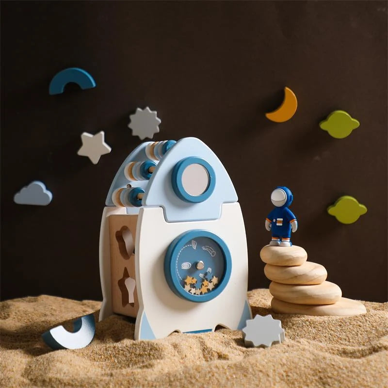 Wooden Rocket Learning Box