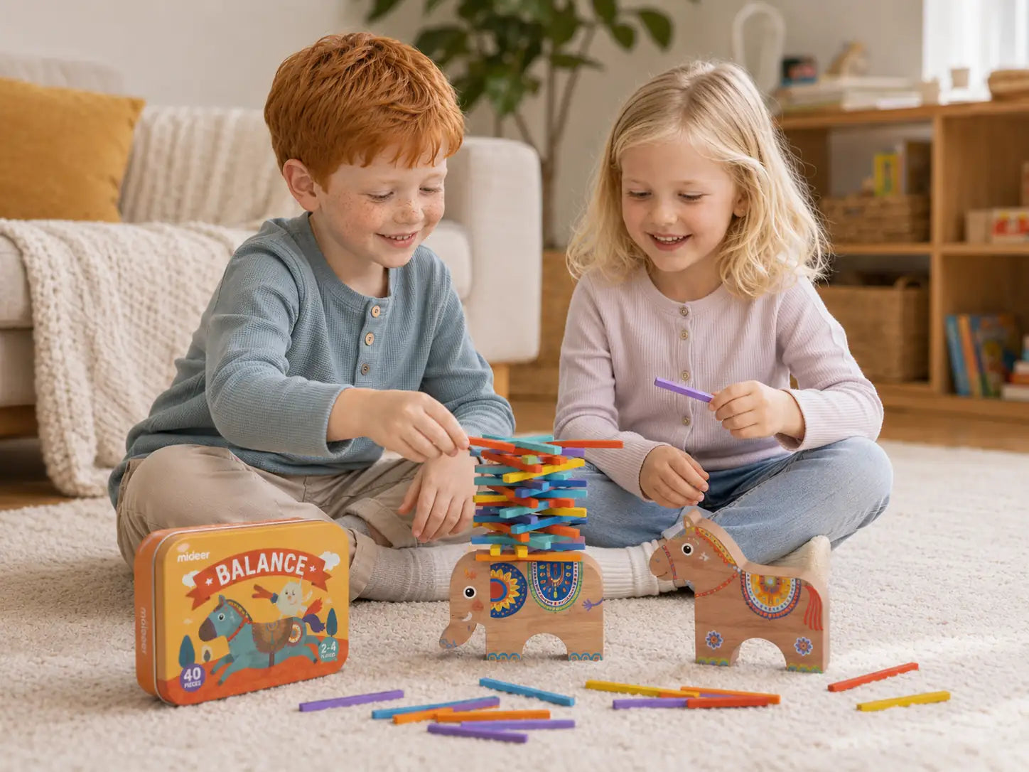Wooden Animal Balance Stacking Game
