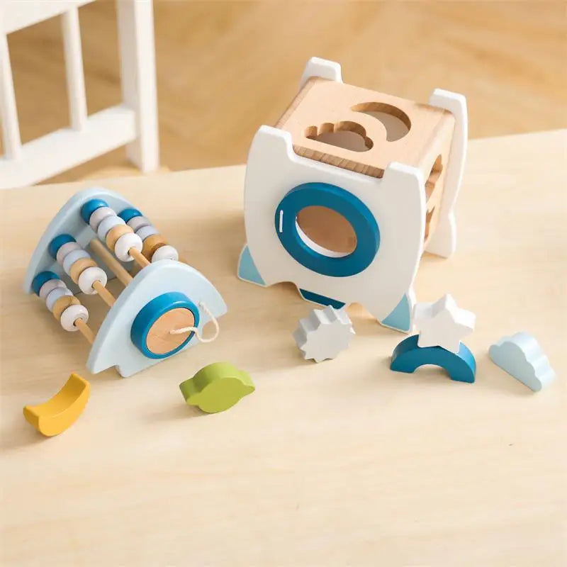 Wooden Rocket Learning Box