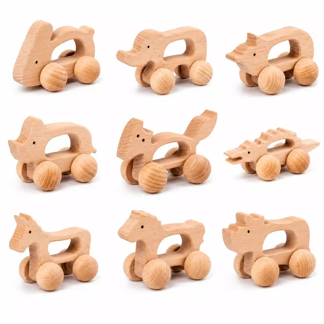 Little Wooden Animal Roller