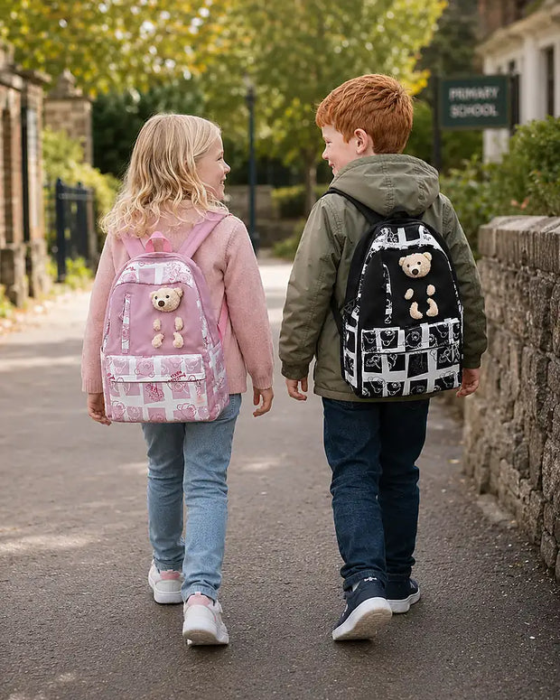 Teddy Hug Backpack School Set