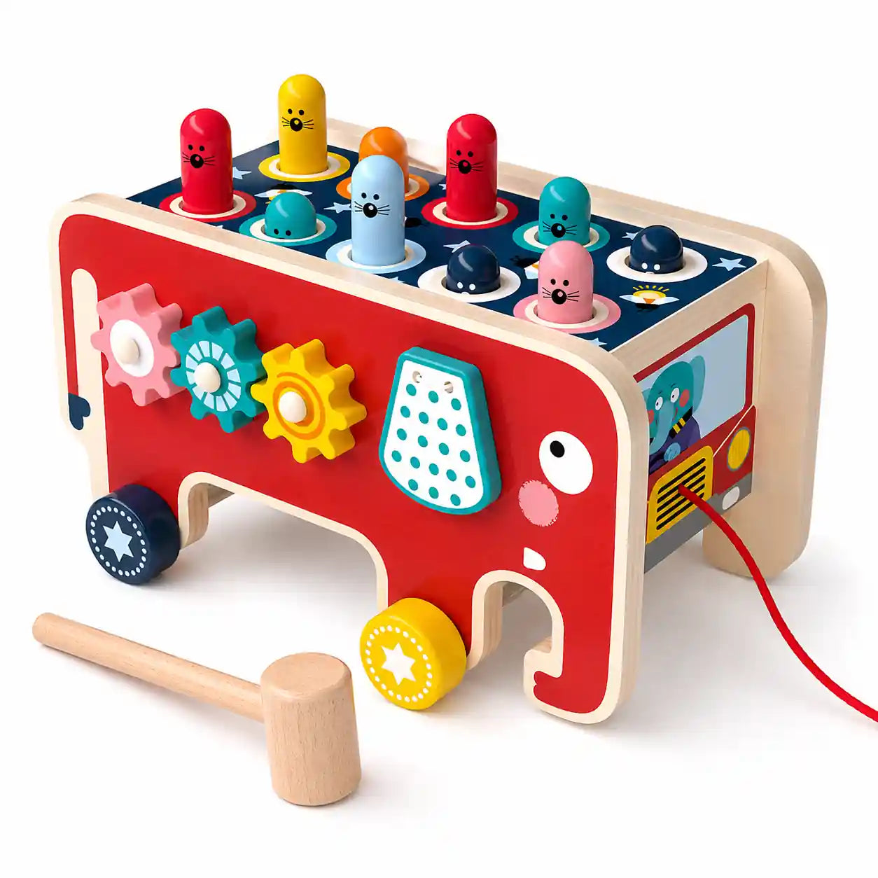 Busy Bus Wooden Pounding Toy