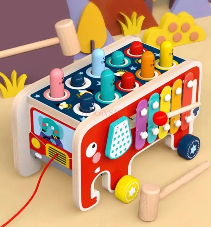 Busy Bus Wooden Pounding Toy